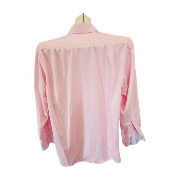 English Laundry men's pink pinstripe button down shirt, embroidery 15 1/… - Picture 2 of 8